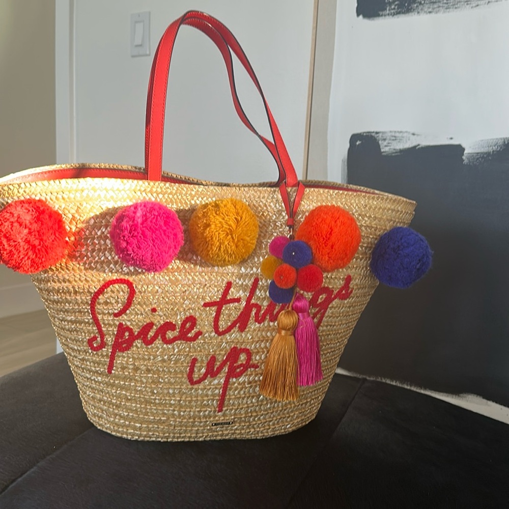 KATE SPADE -Spice Things Up-Straw Bag